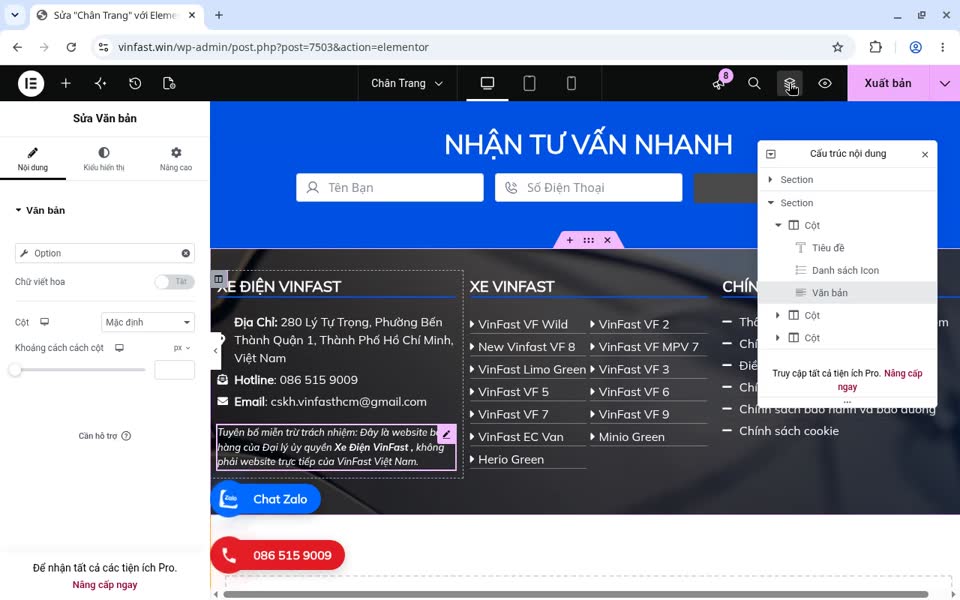 Hướng Dẫn Sử Dụng Web Ô tô 22 Sửa chân trang